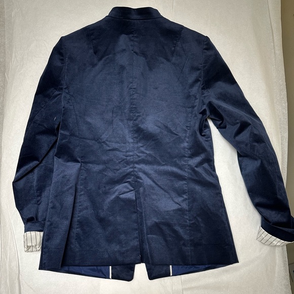 Banana Republic Velvet Blazer Jacket Blue Long and Lean Blazer 🪻 - Picture 2 of 9